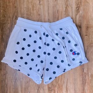 RARE champion polka dot reverse weave shorts